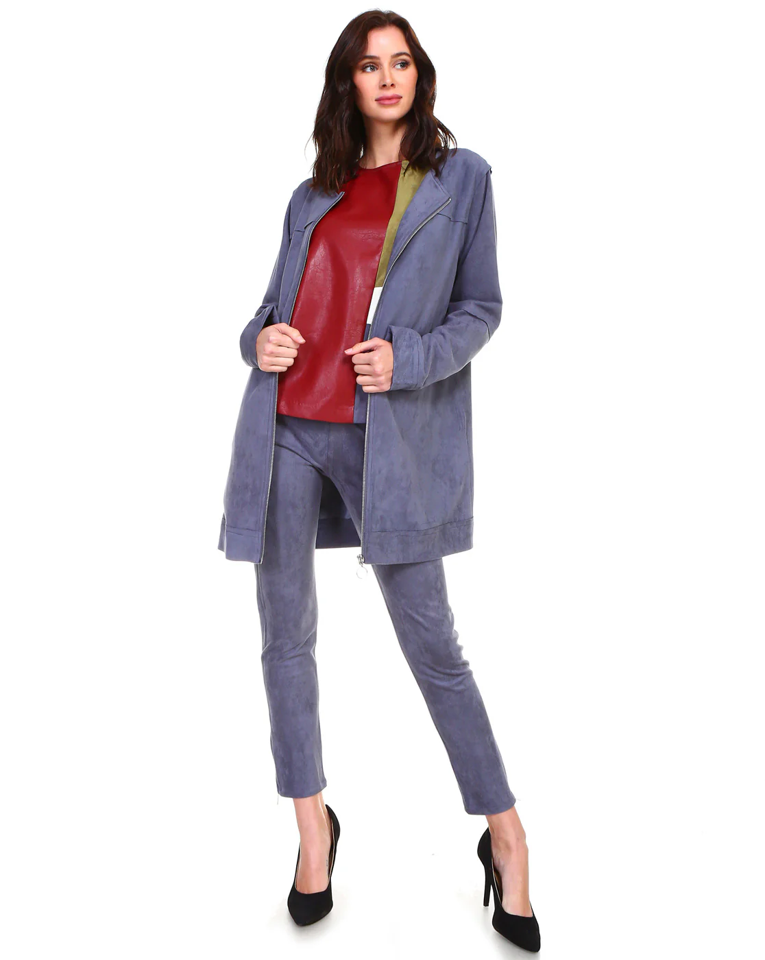 Angel Stretch Suede Jacket - Image 10