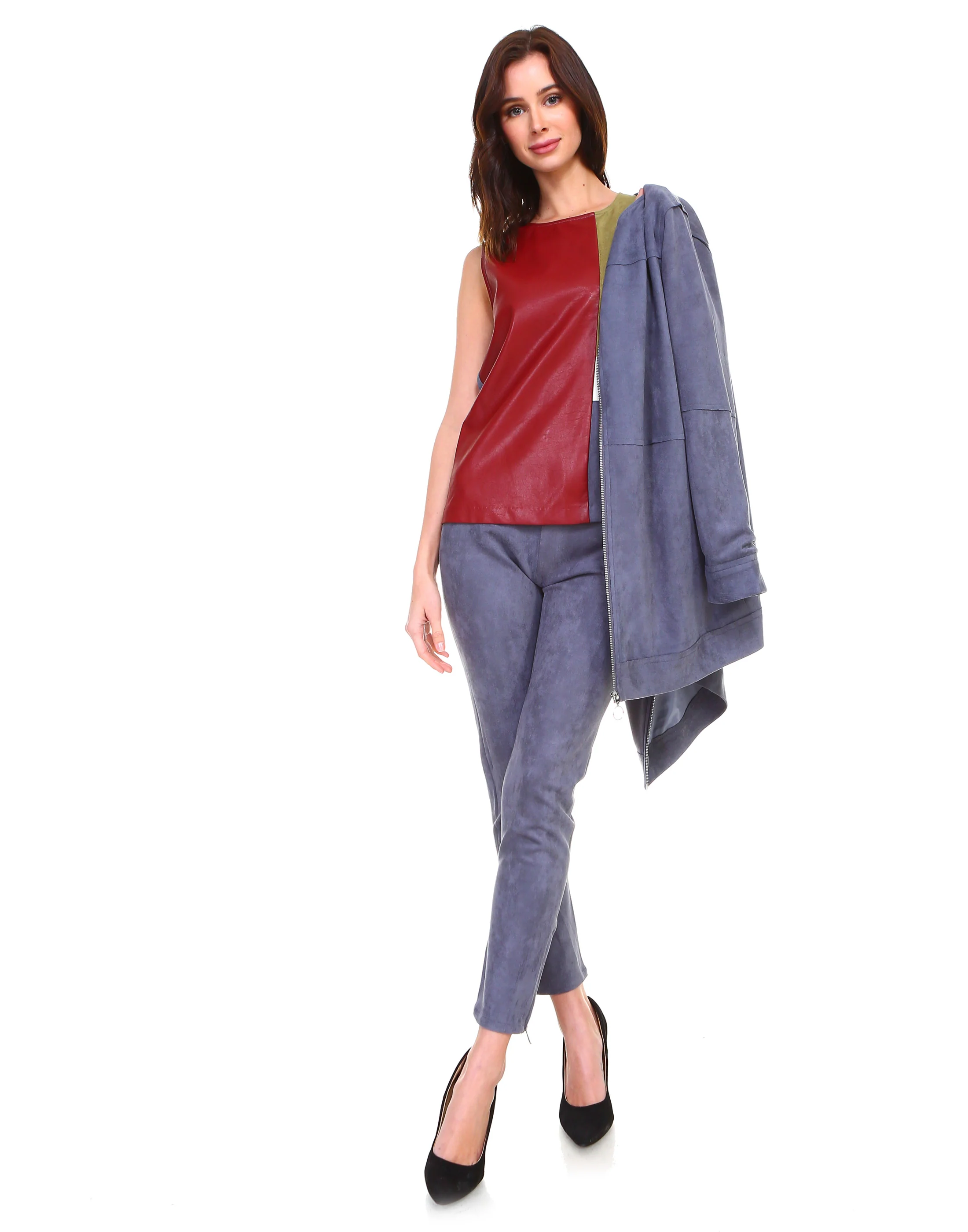 Angel Stretch Suede Jacket - Image 6
