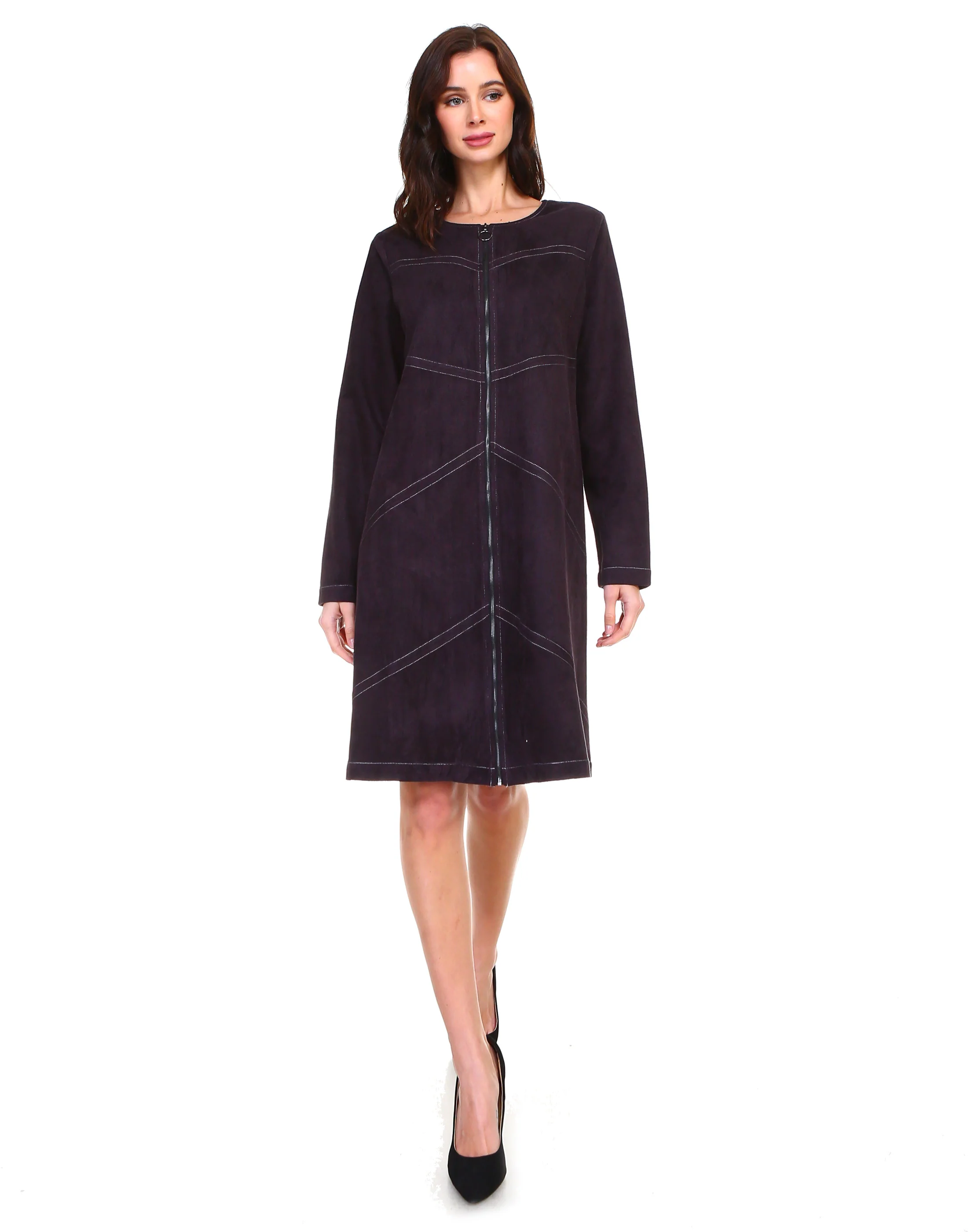 Amira Stretch Suede Dress / Jacket - Image 3