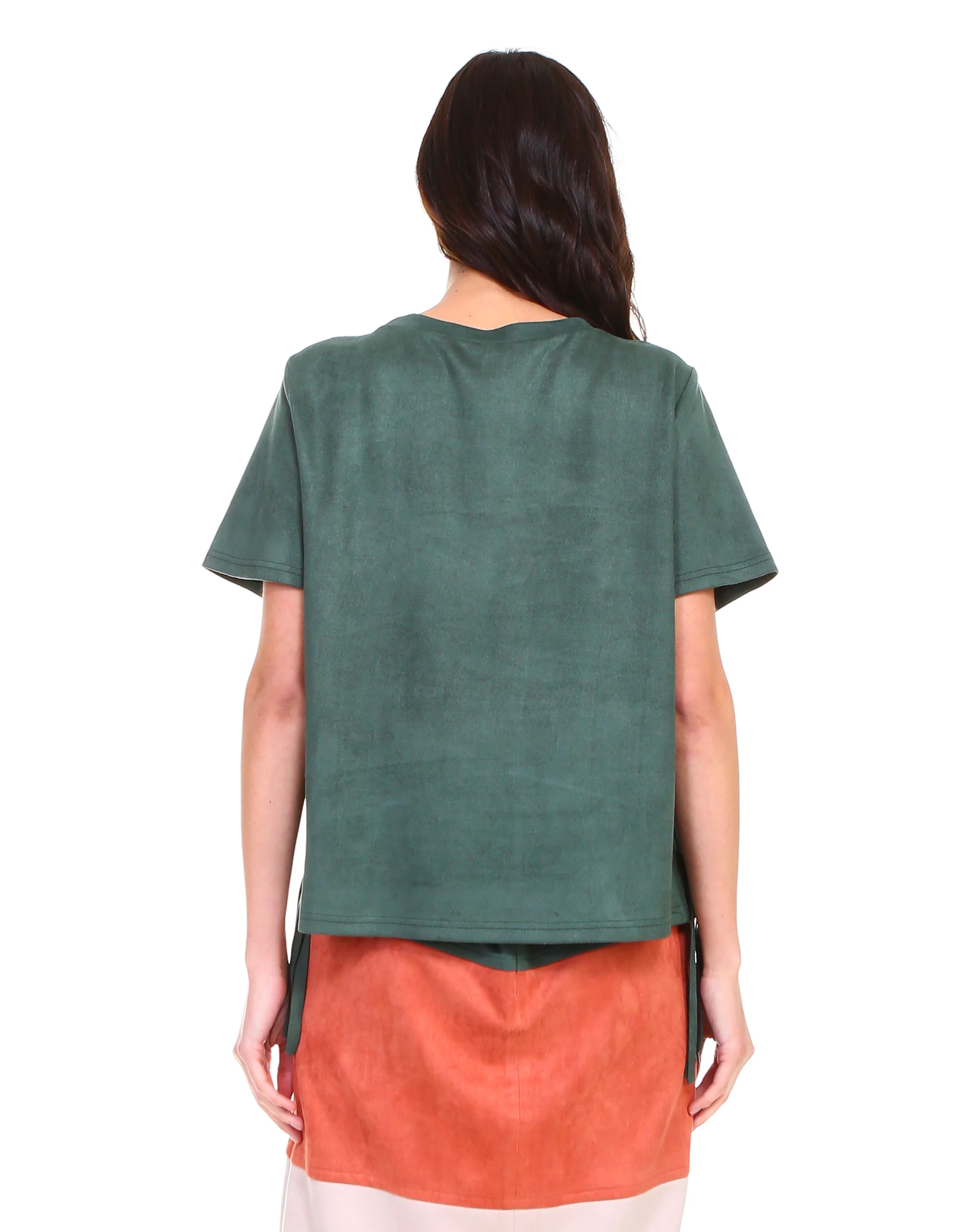 Alyssa Stretch Suede Top - Image 8