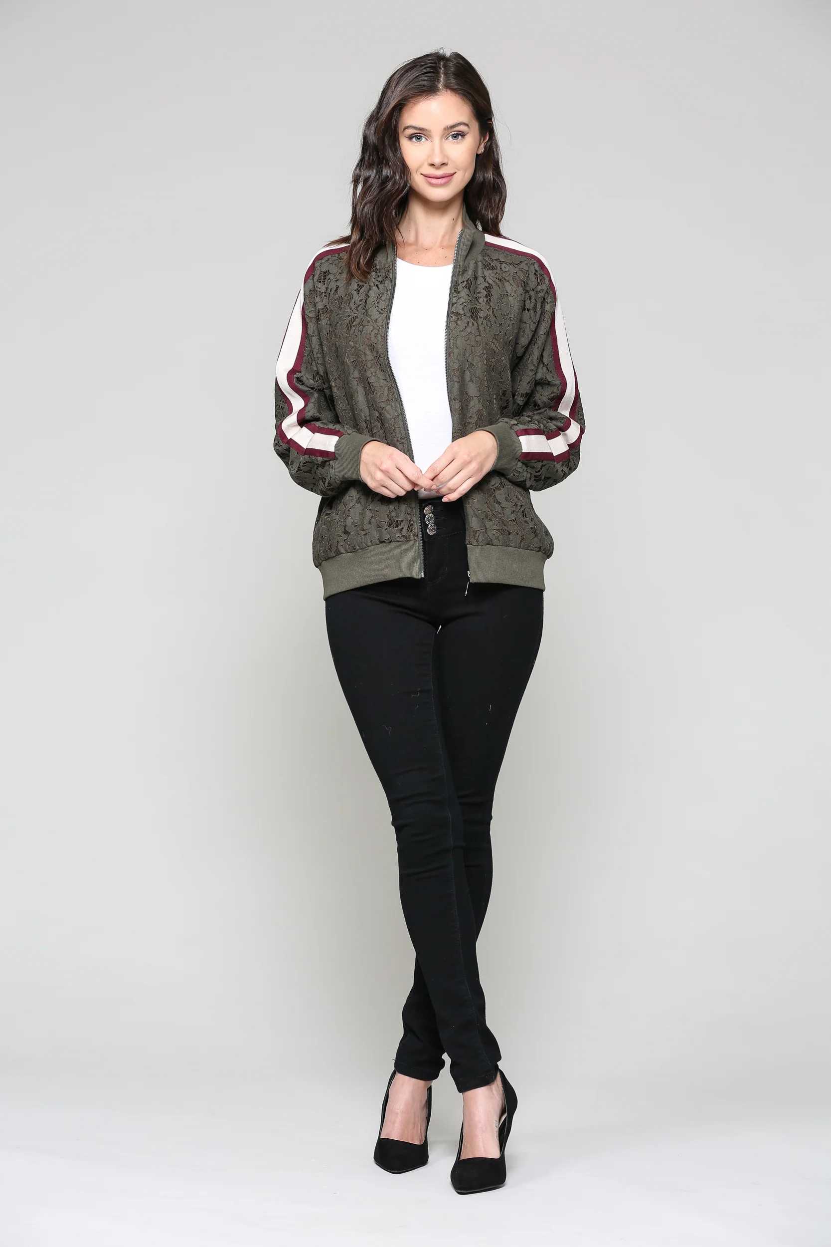 Whitlee Lace Bomber Jacket - Image 7