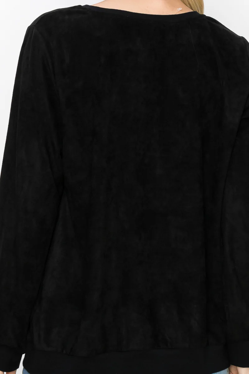 Alisa Stretch Suede Top - Image 13