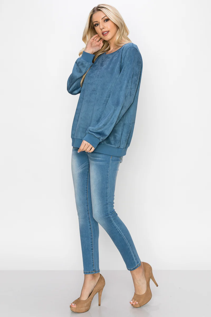 Alisa Stretch Suede Top - Image 35