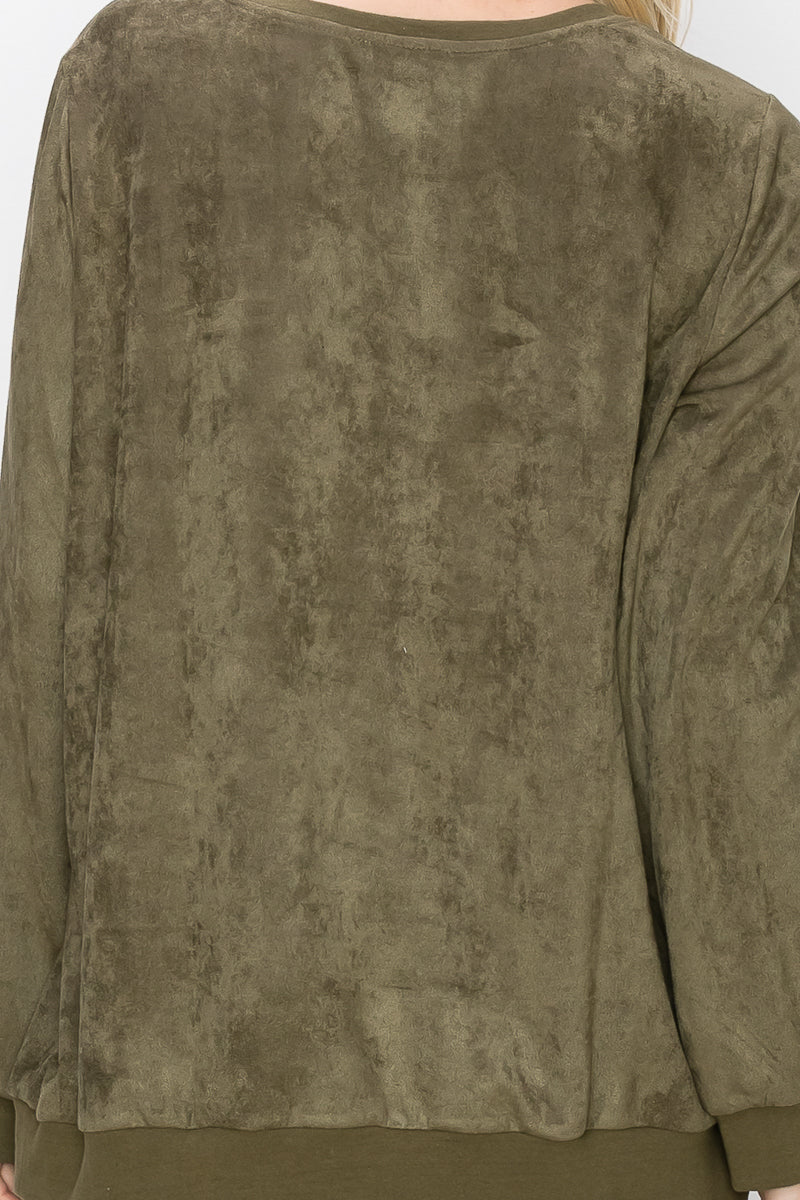 Alisa Stretch Suede Top - Image 44