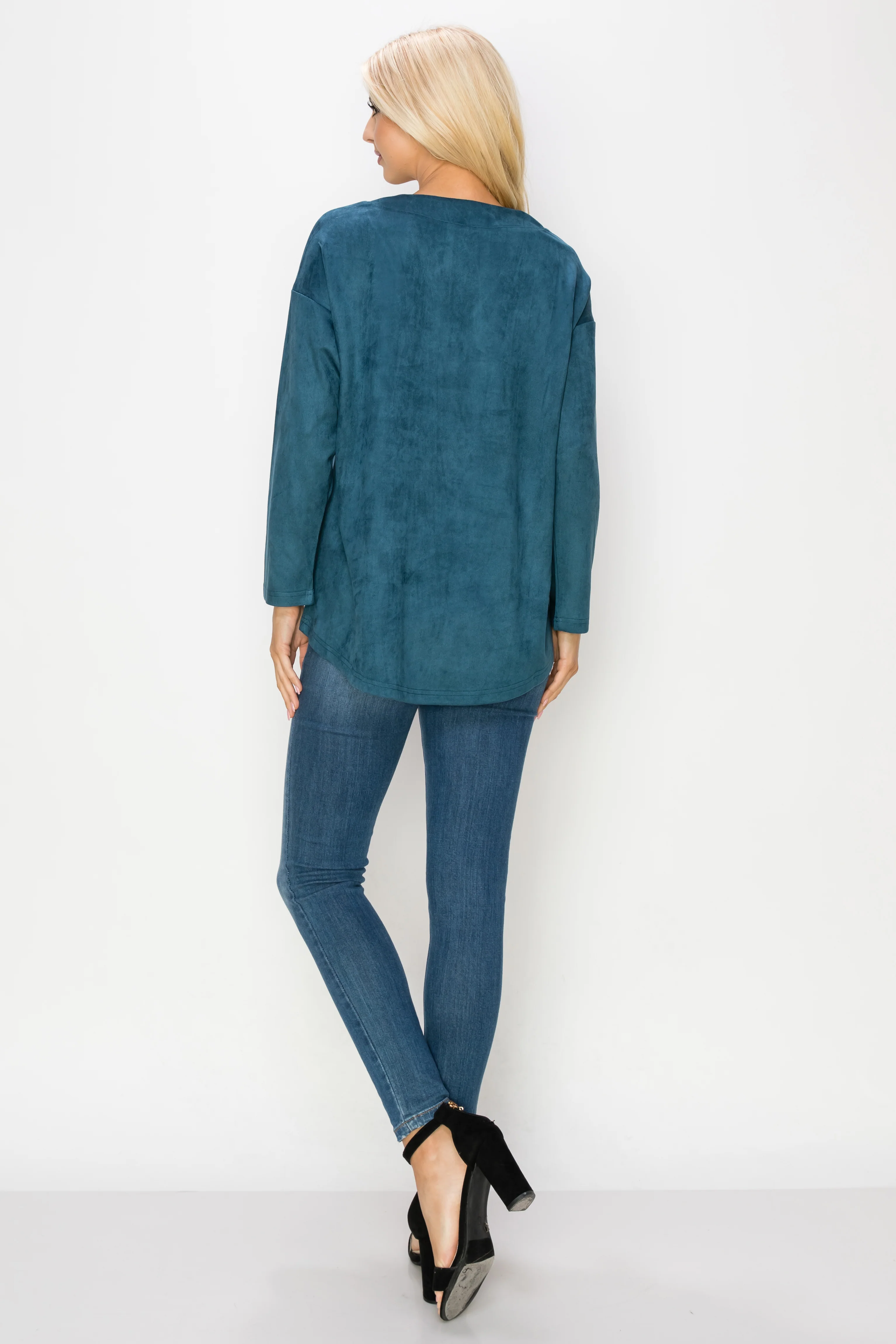 Andrea Stretch Suede Top - Image 27