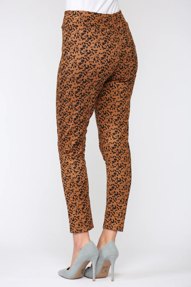 Annelise Stretch Suede Pant - Leopard - Image 10