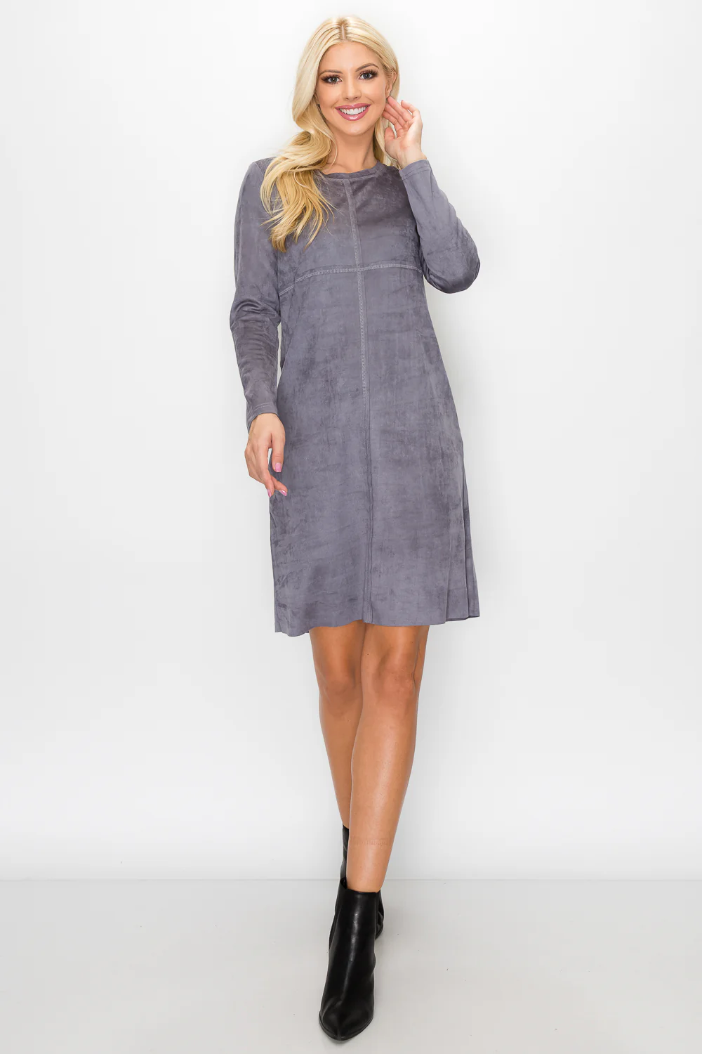 Aurora Suede Round Neck with NO Pockets - Image 12