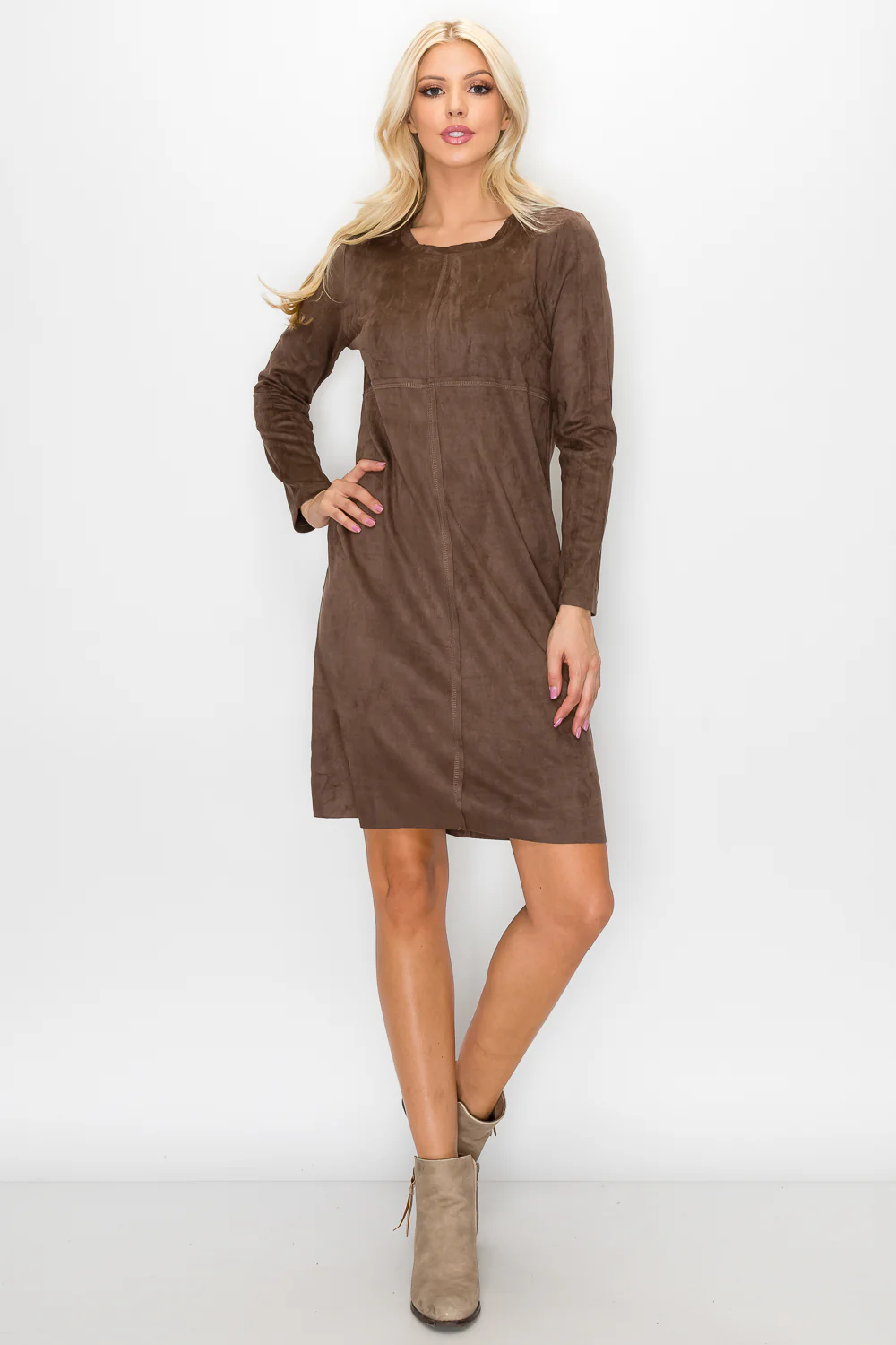 Aurora Suede Round Neck with NO Pockets - Image 14