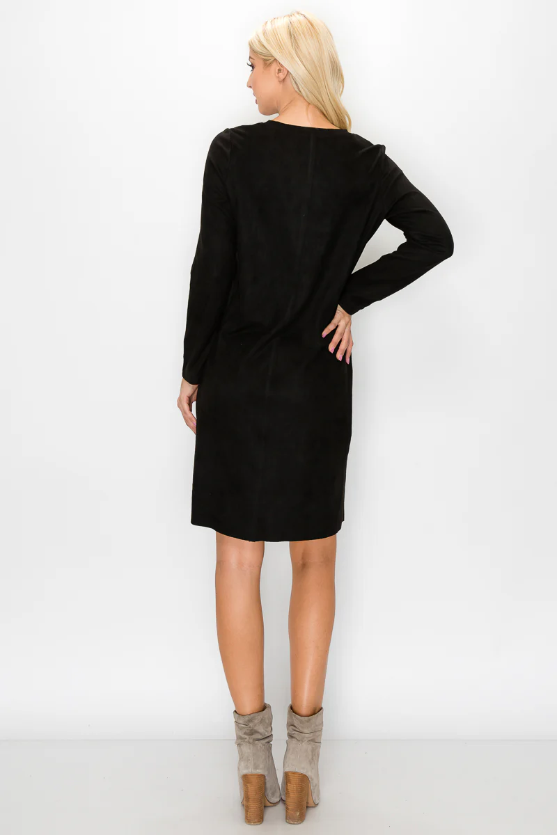 Aurora Suede Round Neck with NO Pockets - Image 5