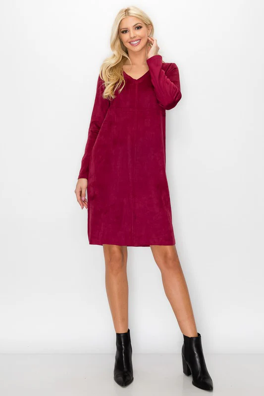 Aurora Suede V Neck with Pockets - Image 11