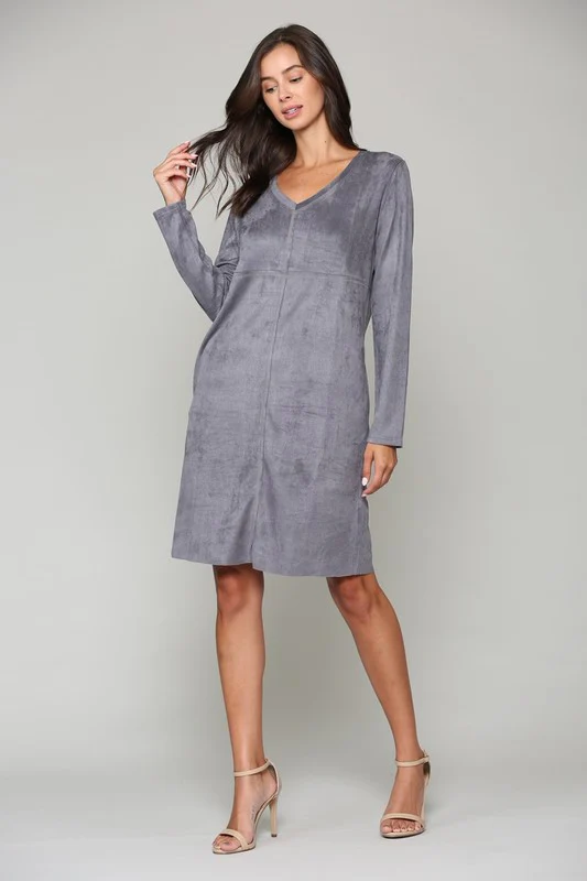 Aurora Suede V Neck with Pockets - Image 6