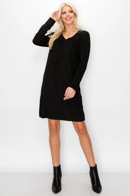 Aurora Suede V Neck with Pockets - Image 8