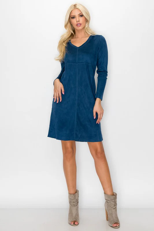 Aurora Suede V Neck with Pockets - Image 9