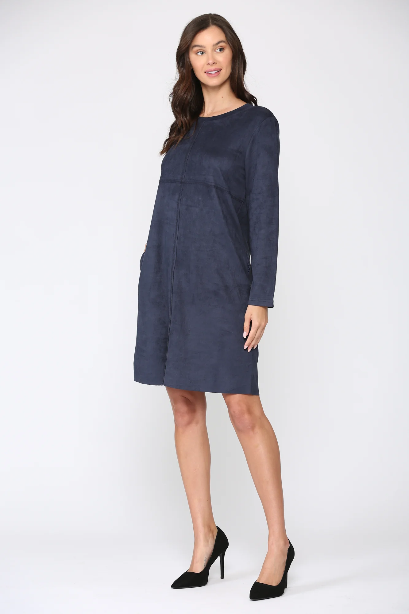 Aurora Suede Round Neck with Pockets - Image 27