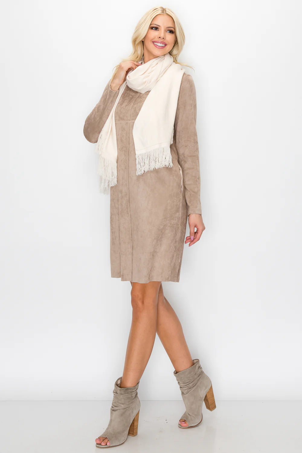 Aurora Suede Round Neck with Pockets - Image 6