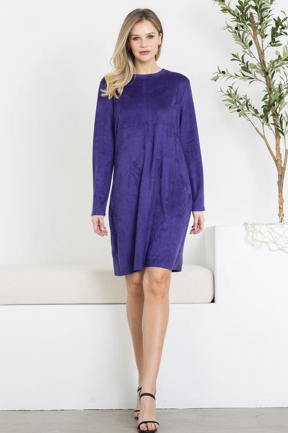 Aurora Suede Round Neck with Pockets - Image 9