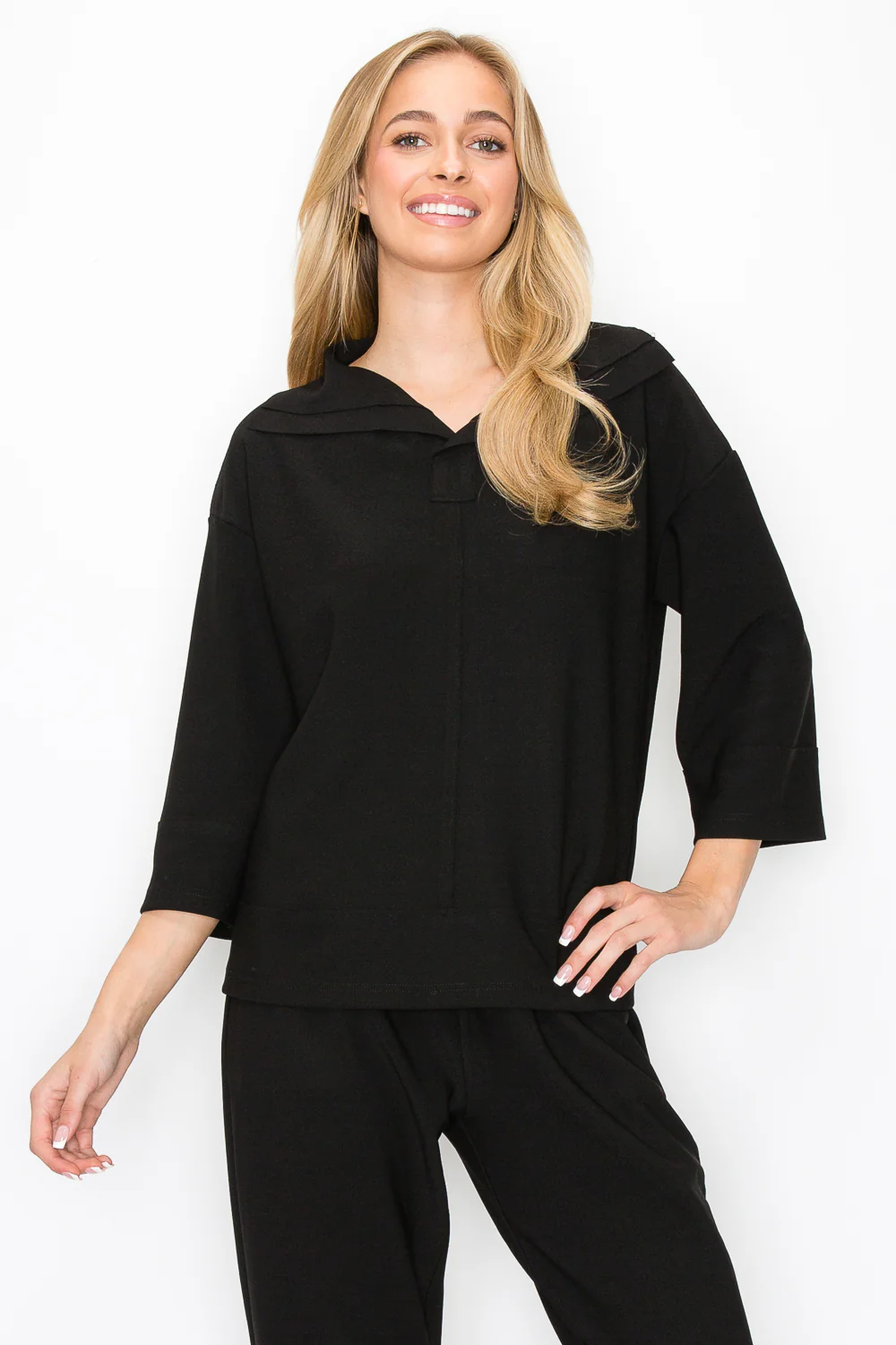 Kourtney Stretch Crepe Knit Top - Image 18