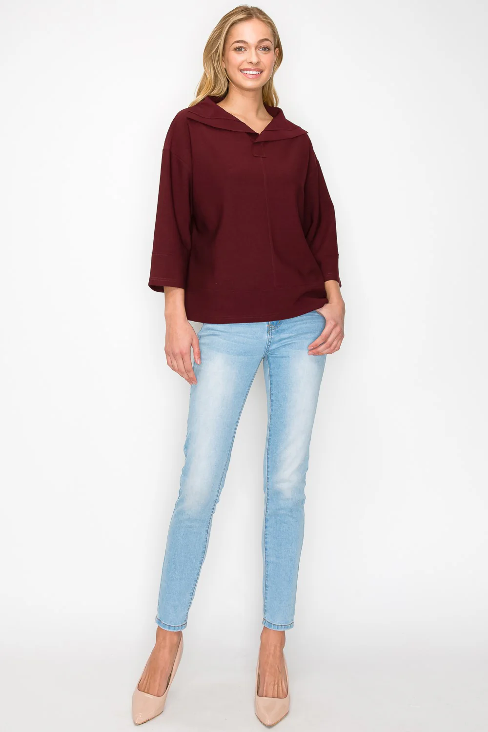 Kourtney Stretch Crepe Knit Top - Image 27