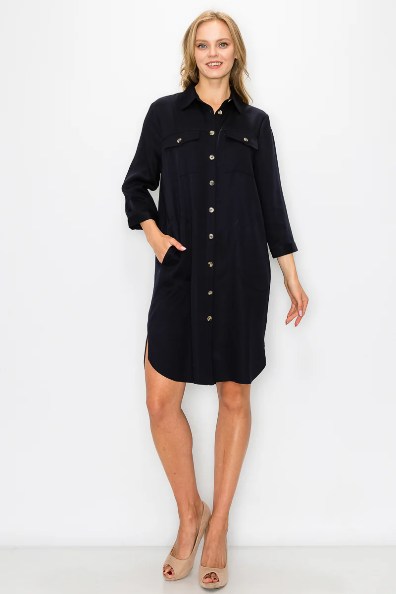 Taylor Tencel Shirt Tunic Dress - Image 19
