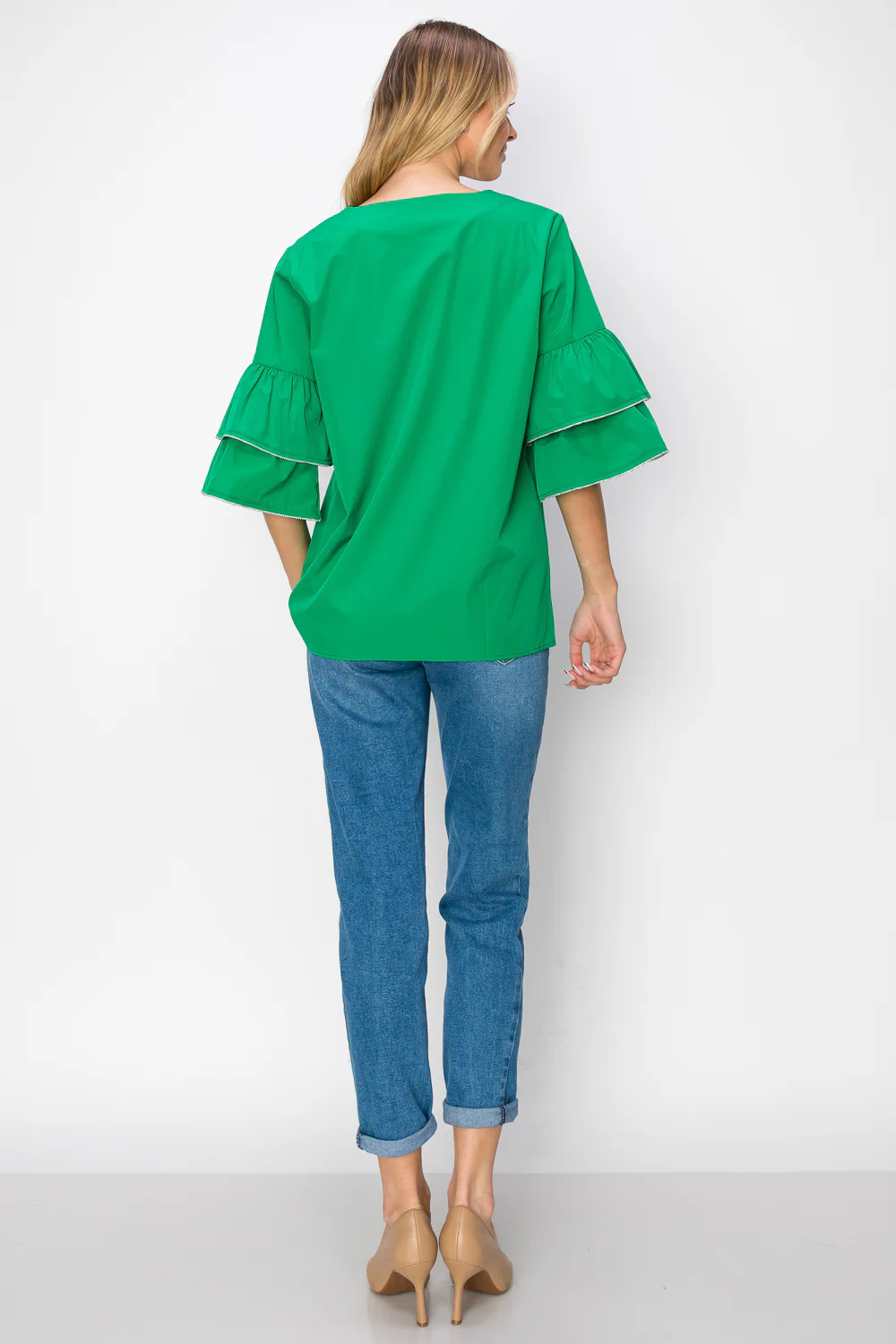 Wesenia Top with Ruffled Trimmed Beading - Image 12