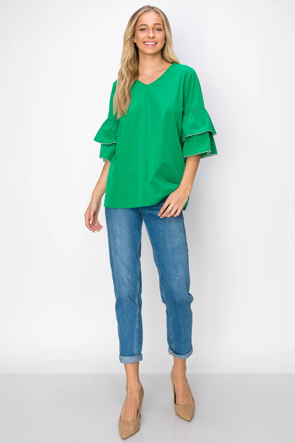 Wesenia Top with Ruffled Trimmed Beading - Image 14