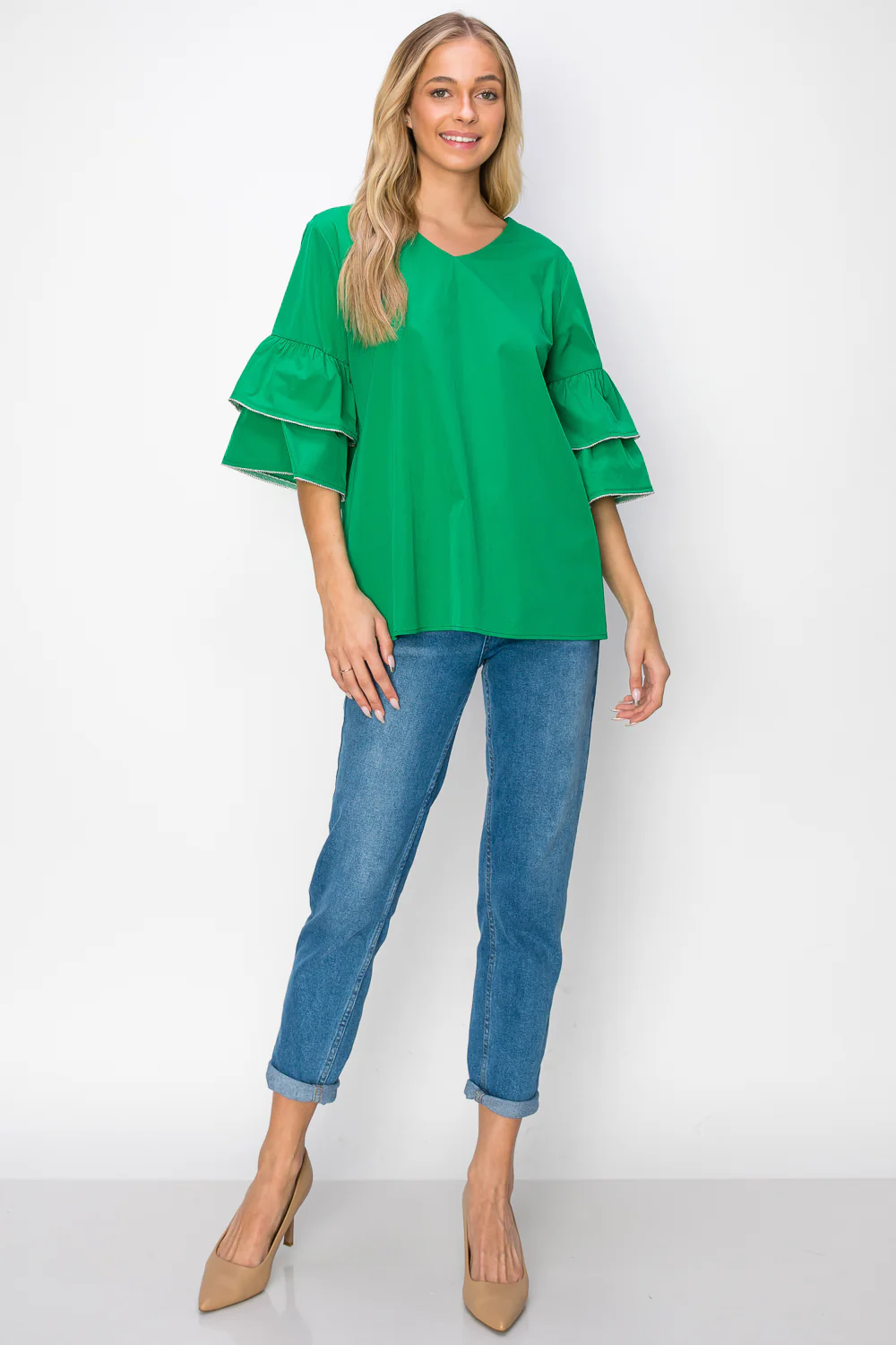 Wesenia Top with Ruffled Trimmed Beading - Image 15