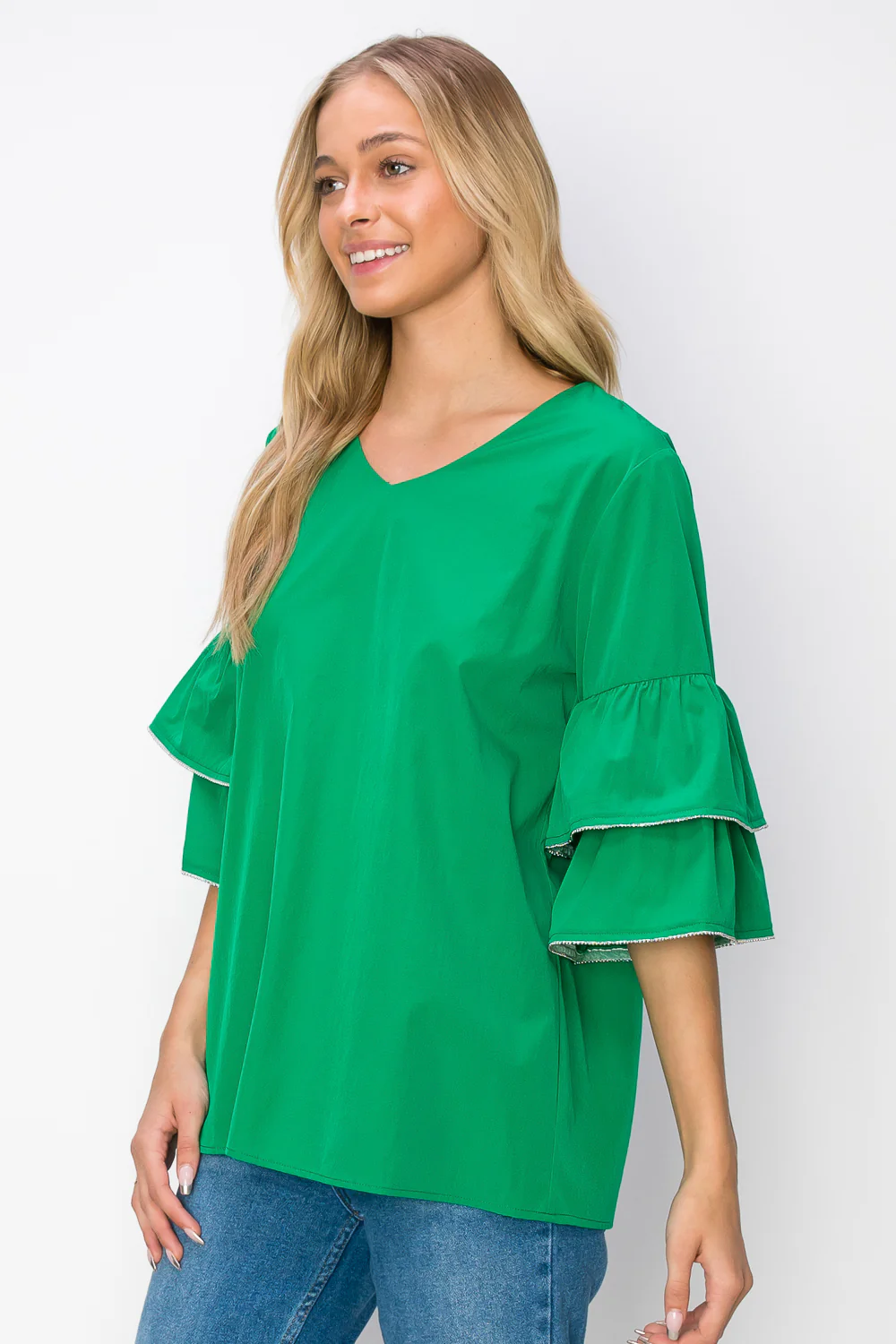 Wesenia Top with Ruffled Trimmed Beading - Image 7